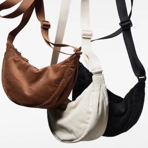 NWT! Uniqlo Corduroy Round Mini Shoulder Bag